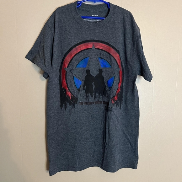 Marvel Tops - Marvel Falcon and the Winter Soldier Bucky Barnes Sam Wilson Captain America Tee